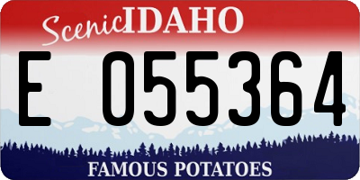 ID license plate E055364