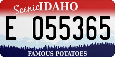ID license plate E055365