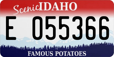 ID license plate E055366