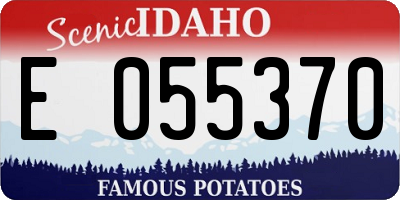 ID license plate E055370
