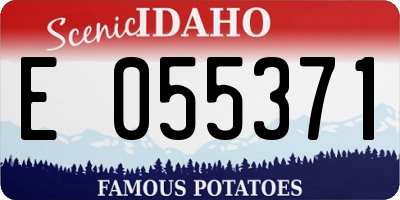 ID license plate E055371