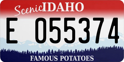 ID license plate E055374