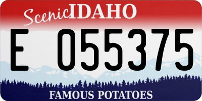 ID license plate E055375