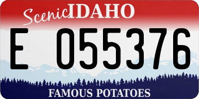 ID license plate E055376