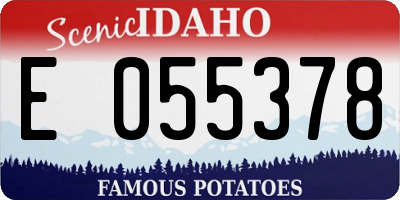 ID license plate E055378