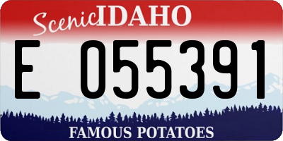 ID license plate E055391