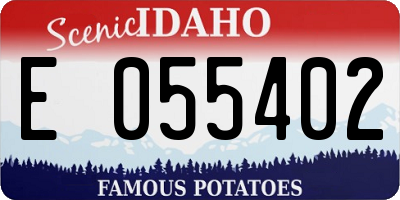 ID license plate E055402