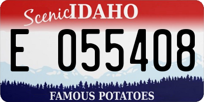 ID license plate E055408