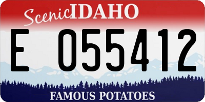 ID license plate E055412