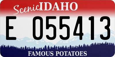 ID license plate E055413