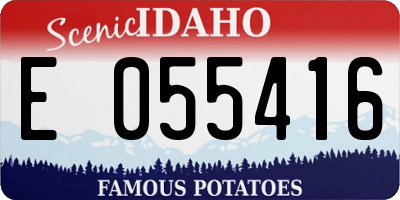 ID license plate E055416