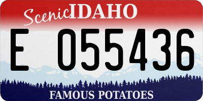 ID license plate E055436