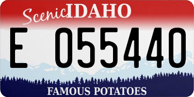 ID license plate E055440