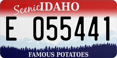 ID license plate E055441