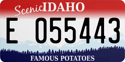 ID license plate E055443