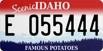 ID license plate E055444