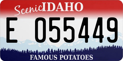 ID license plate E055449