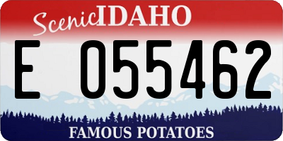 ID license plate E055462