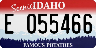 ID license plate E055466