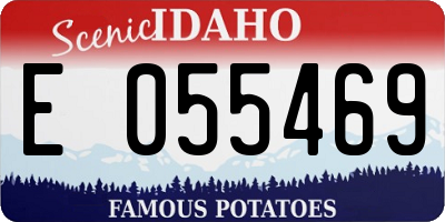 ID license plate E055469