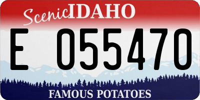 ID license plate E055470