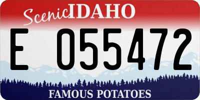 ID license plate E055472