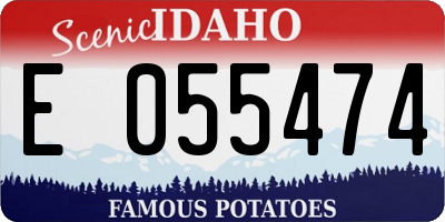 ID license plate E055474