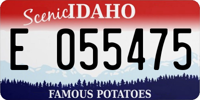 ID license plate E055475