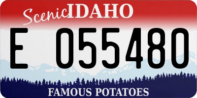 ID license plate E055480