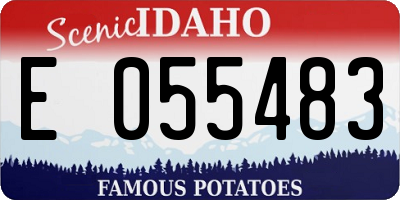 ID license plate E055483