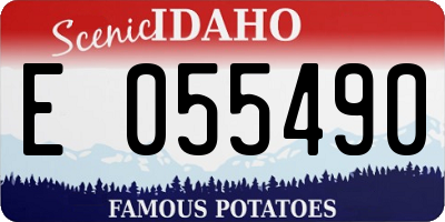ID license plate E055490
