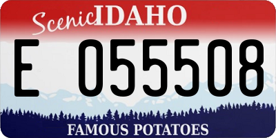ID license plate E055508