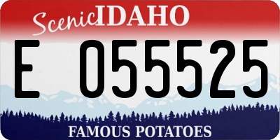 ID license plate E055525