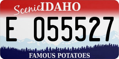 ID license plate E055527