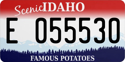 ID license plate E055530