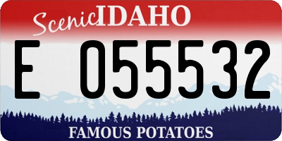 ID license plate E055532