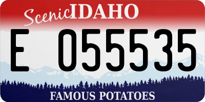 ID license plate E055535