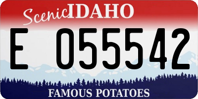 ID license plate E055542
