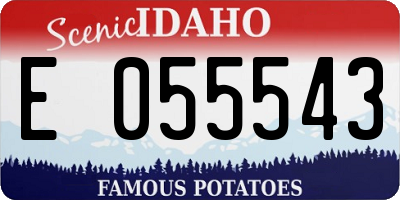 ID license plate E055543
