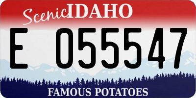 ID license plate E055547
