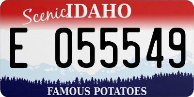 ID license plate E055549