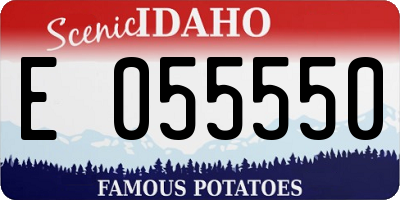 ID license plate E055550