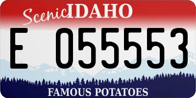 ID license plate E055553