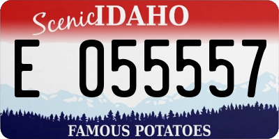 ID license plate E055557