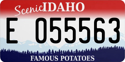 ID license plate E055563