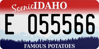 ID license plate E055566