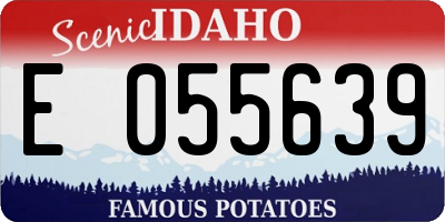 ID license plate E055639