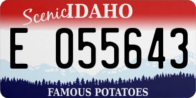 ID license plate E055643