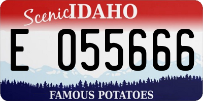 ID license plate E055666