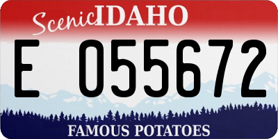 ID license plate E055672